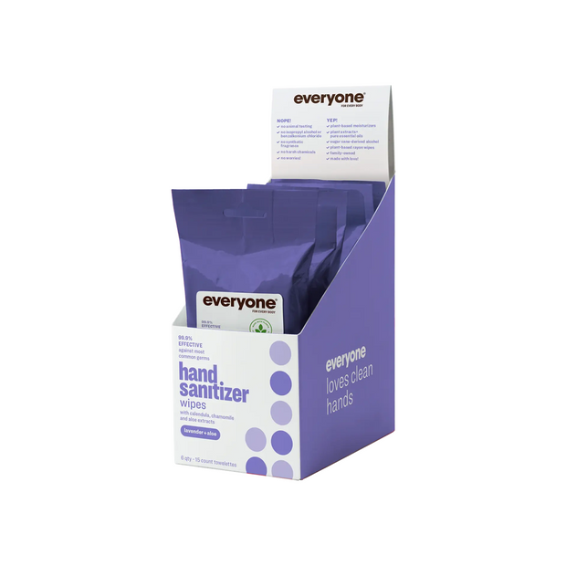 Lavender + Aloe Resealable Hand Sanitizer Wipes