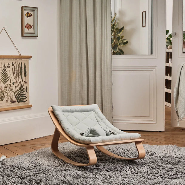 Baby Rocker Levo in Beech With Cushion