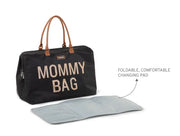 Childhome Mommy Bag, XL Diaper Bag - Black & Gold