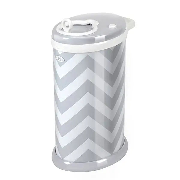 Gray Chevron Diaper Pail