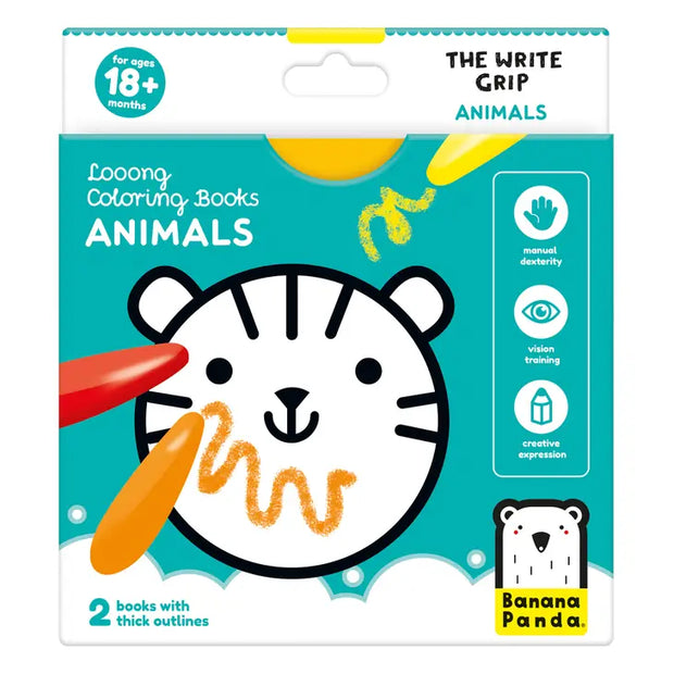 Looong Coloring Books - The Write Grip Animals