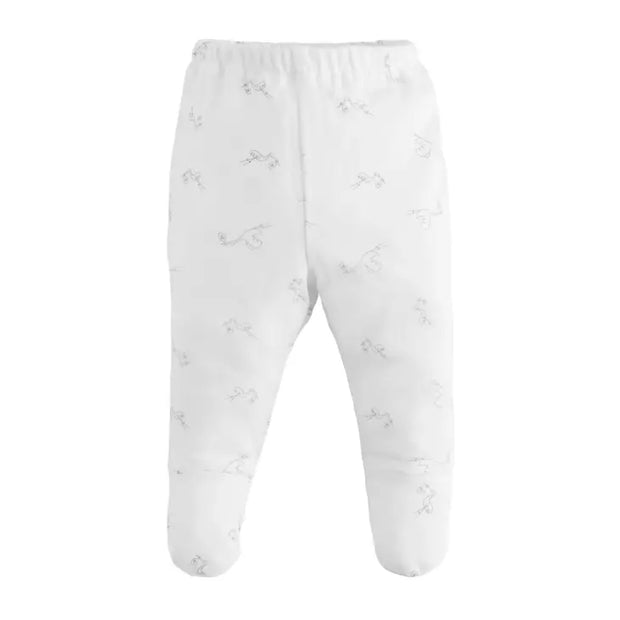 Organic Baby Footed Pant - Stork Print