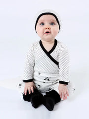 Organic Baby LS Side Snap Bodysuit - Polka Dot Print