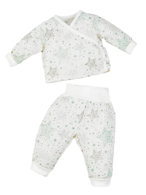 Organic Baby Muslin Top Pant Set - Twinkle Stars