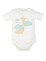 Organic Baby Short Sleeve Bodysuit - Giraffe Print