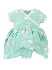 Organic Baby Zen Dress with Bloomers - Popcorn Print