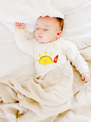 Organic Taco Print Baby Side Snap Footie