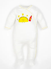 Organic Taco Print Baby Side Snap Footie