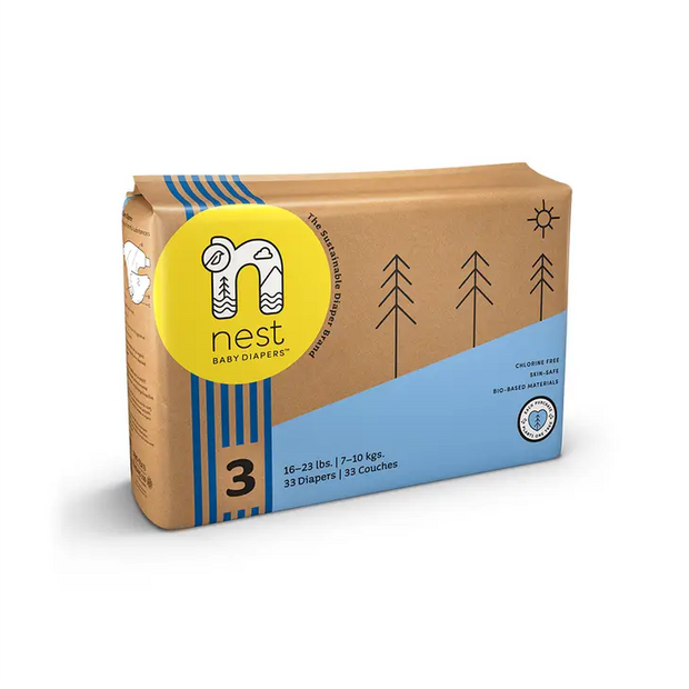 Sustainable Plant Based Baby Diapers Size 3