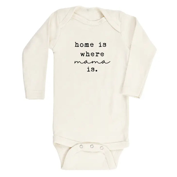 Home is Where Mama is Organic Cotton Bodysuit | Long Sleeve