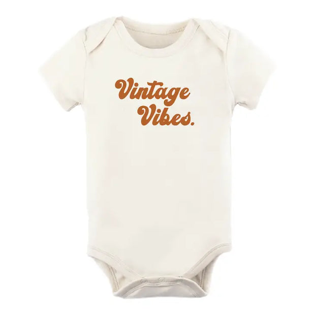 Vintage Vibes Organic Cotton Baby Bodysuit | Short Sleeve