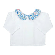 Double button blouse | Liberty 'Betsy' Blue