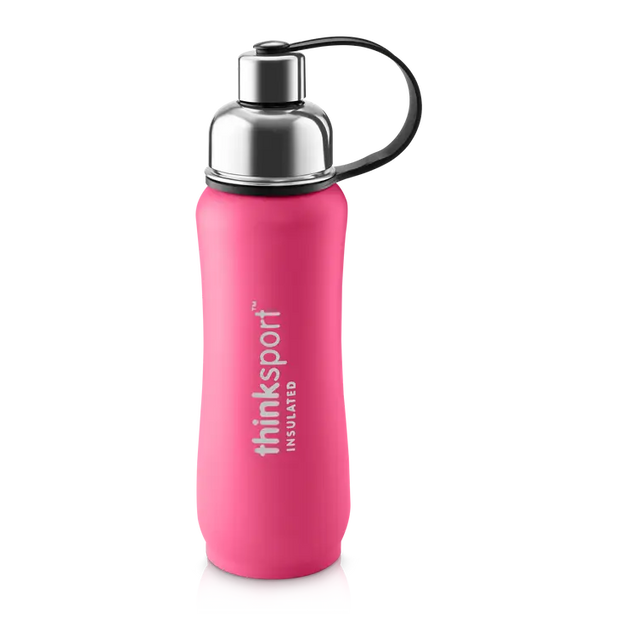 Insulated Sports Bottle - Coated Hot Pink