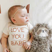 Love You Babe Organic Cotton Baby Bodysuit | Short Sleeve