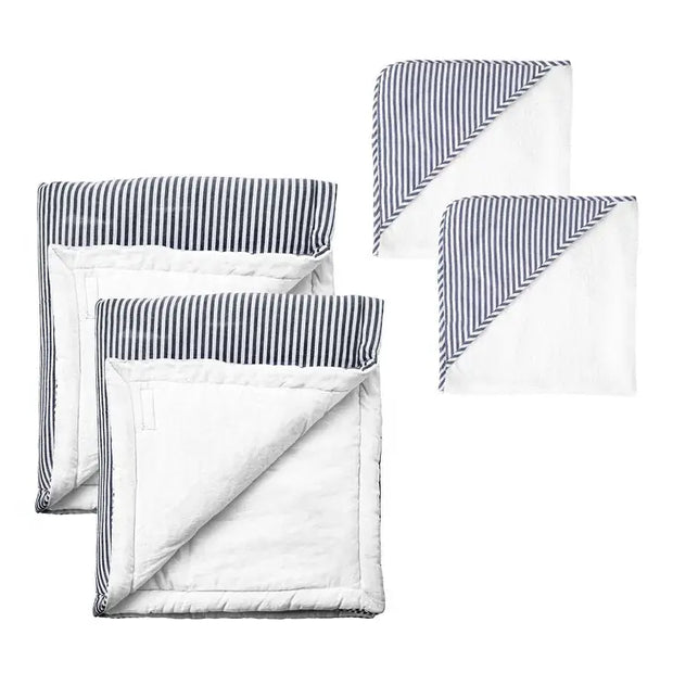 Twin boys baby gift set | Harbor Island stripe