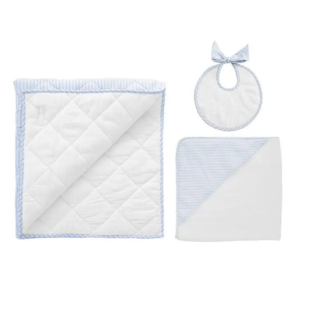 Bedtime gift set | pale blue gingham