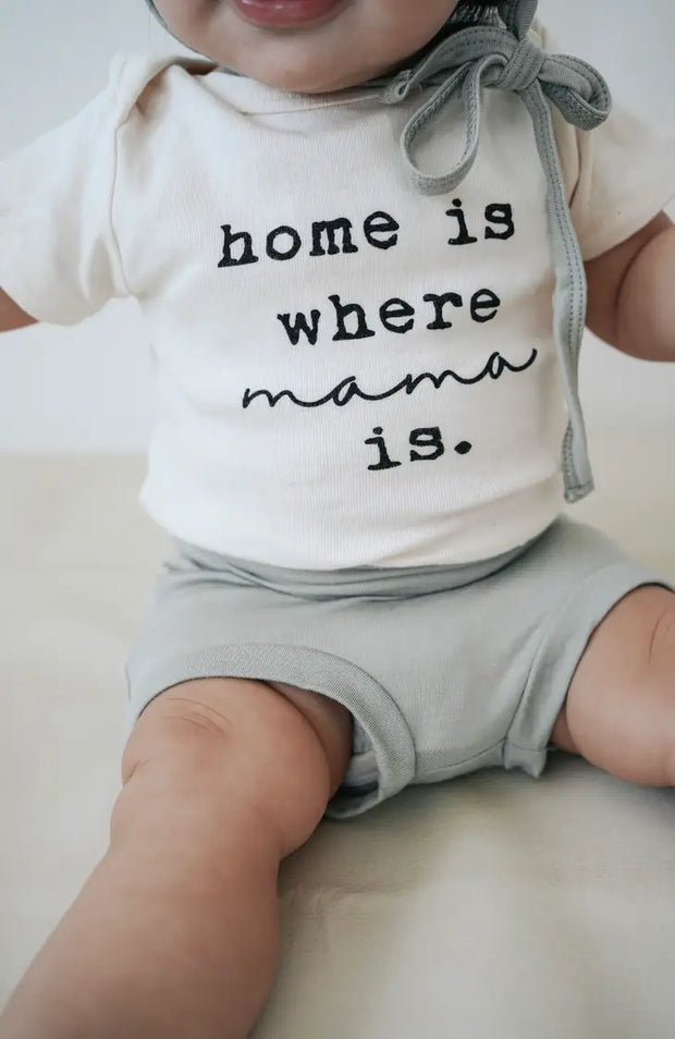 Home is Where Mama is Organic Cotton Bodysuit | Short Sleeve