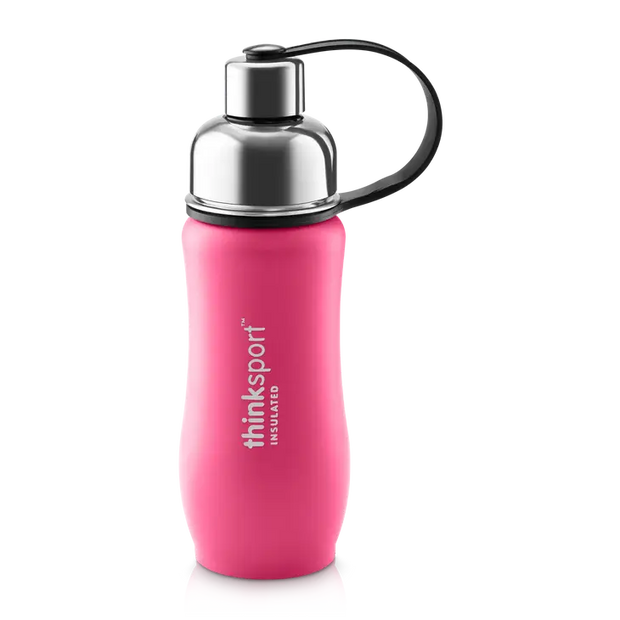 Insulated Sports Bottle - Coated Hot Pink