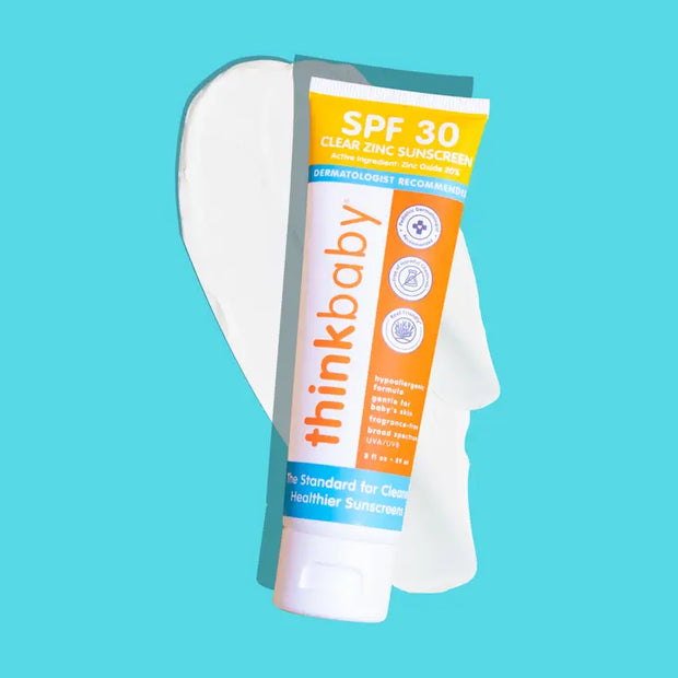 Thinkbaby Clear Zinc Sunscreen SPF 30, 3 fl oz