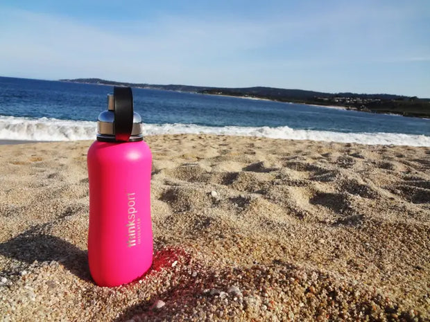 Insulated Sports Bottle - Coated Hot Pink