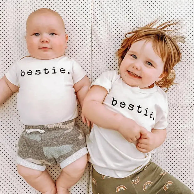 Bestie Organic Cotton Baby Bodysuit | Short Sleeve