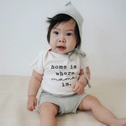 Home is Where Mama is Organic Cotton Bodysuit | Short Sleeve