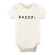 Happy Organic Cotton Baby Bodysuit | Short Sleeve