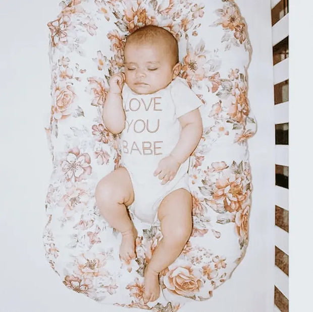 Love You Babe Organic Cotton Baby Bodysuit | Short Sleeve