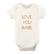 Love You Babe Organic Cotton Baby Bodysuit | Short Sleeve