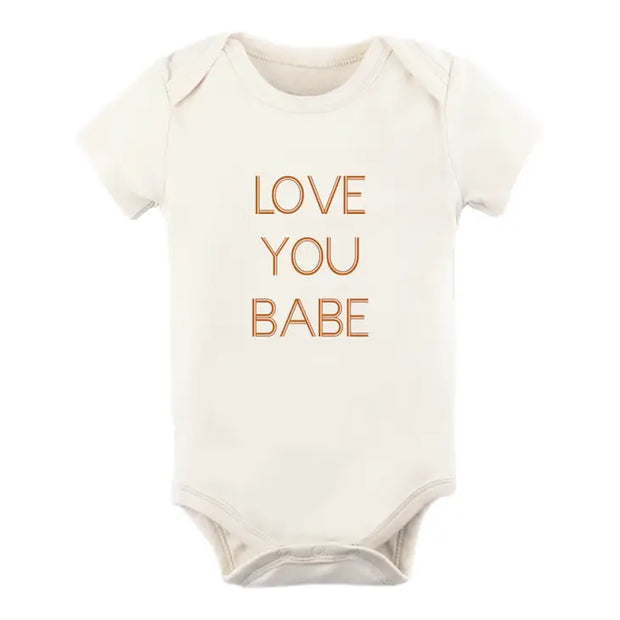 Love You Babe Organic Cotton Baby Bodysuit | Short Sleeve