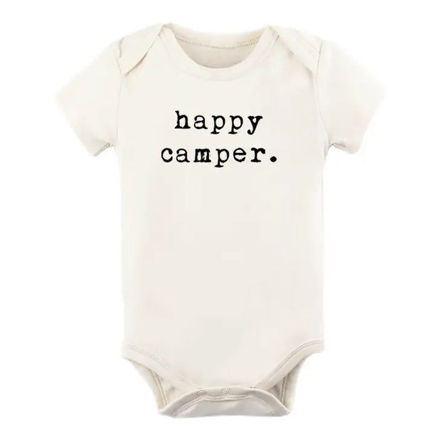 Happy Camper Organic Cotton Baby Bodysuit | Short Sleeve