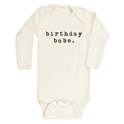 Birthday Babe Organic Cotton Baby Bodysuit | Long Sleeve