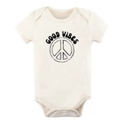 Good Vibes Organic Cotton Baby Bodysuit | Short Sleeve